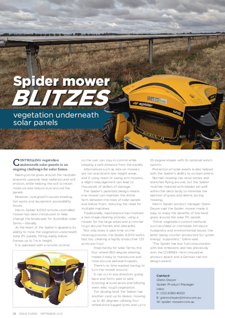 Spider Mower Blitzes